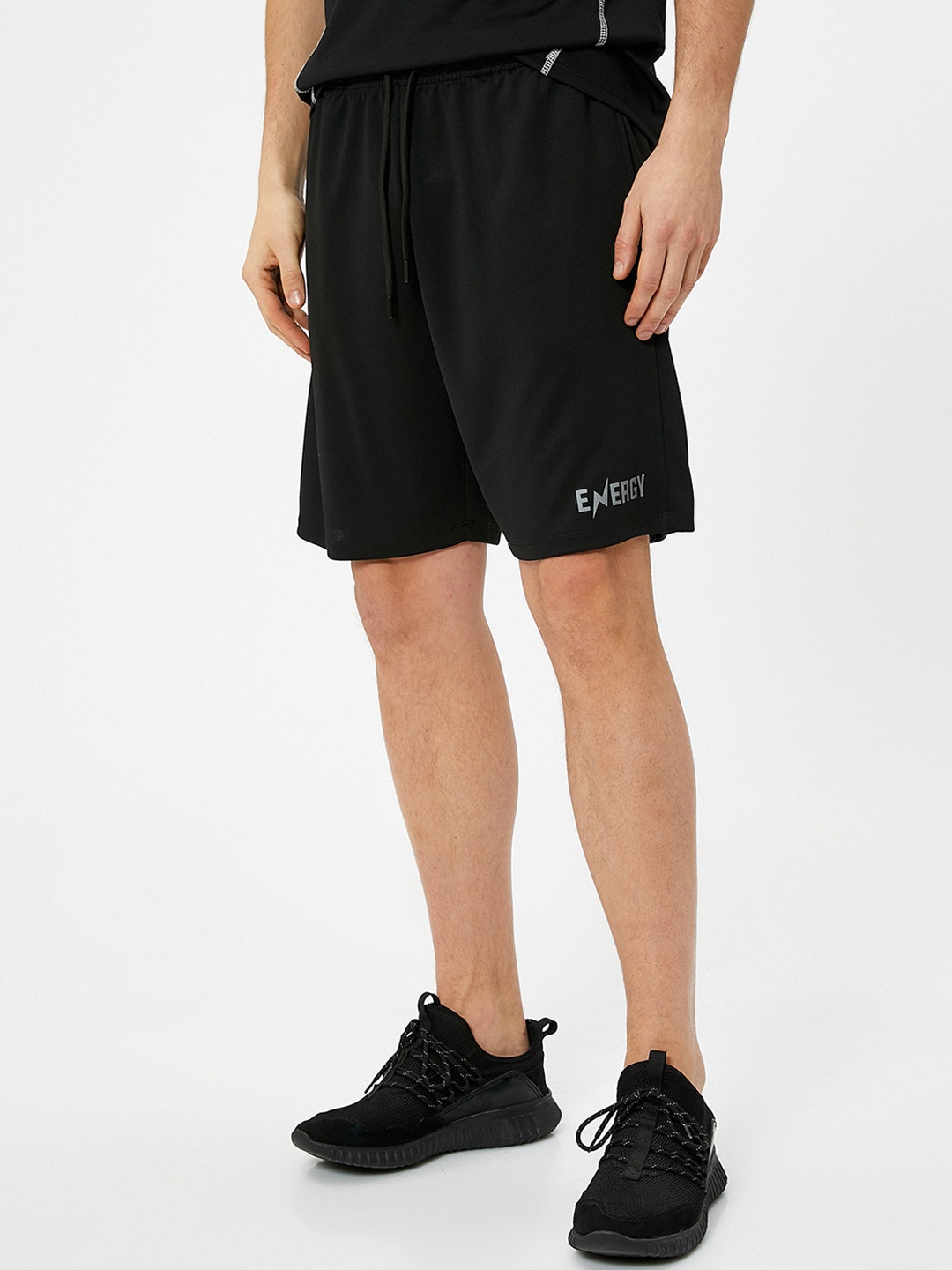 

Koton Men Mid-Rise Sports Shorts, Black