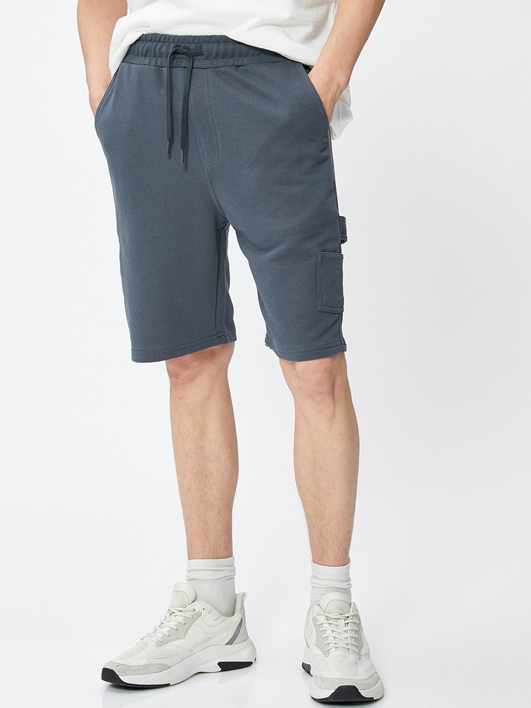 

Koton Men Mid-Rise Shorts, Grey