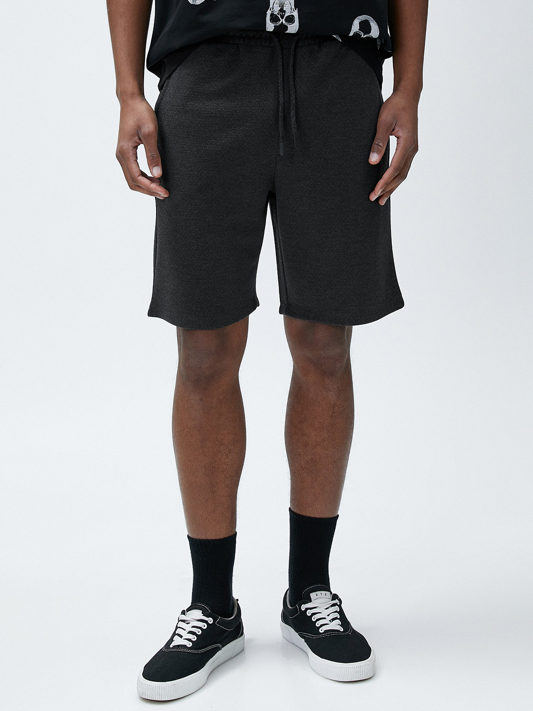 

Koton Men Mid-Rise Sports Shorts, Black