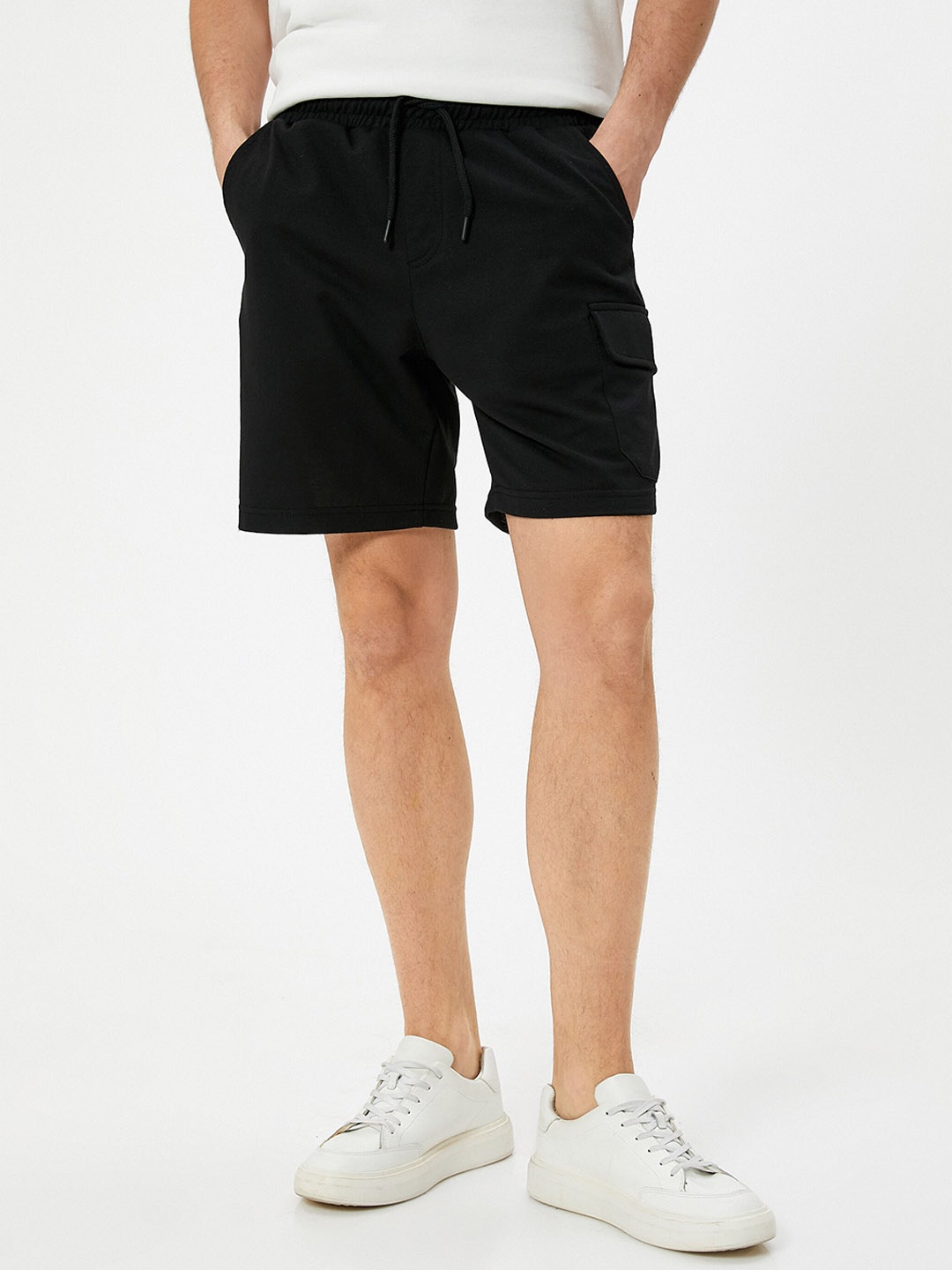 

Koton Men Mid-Rise Shorts, Black
