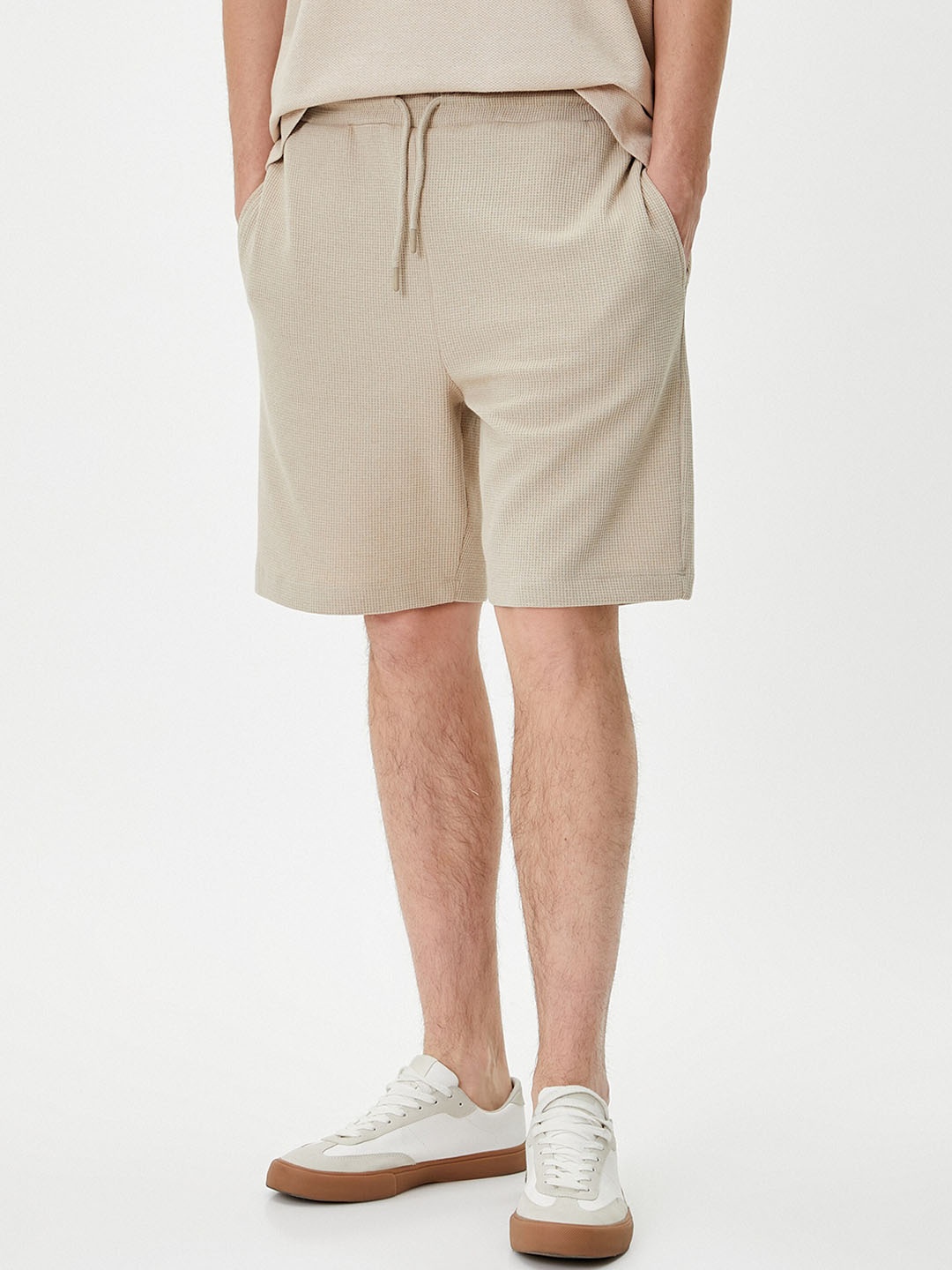 

Koton Men Mid-Rise Regular Shorts, Beige