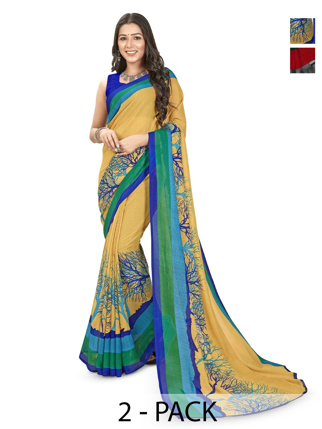

ANAND SAREES Floral printede Saree, Black