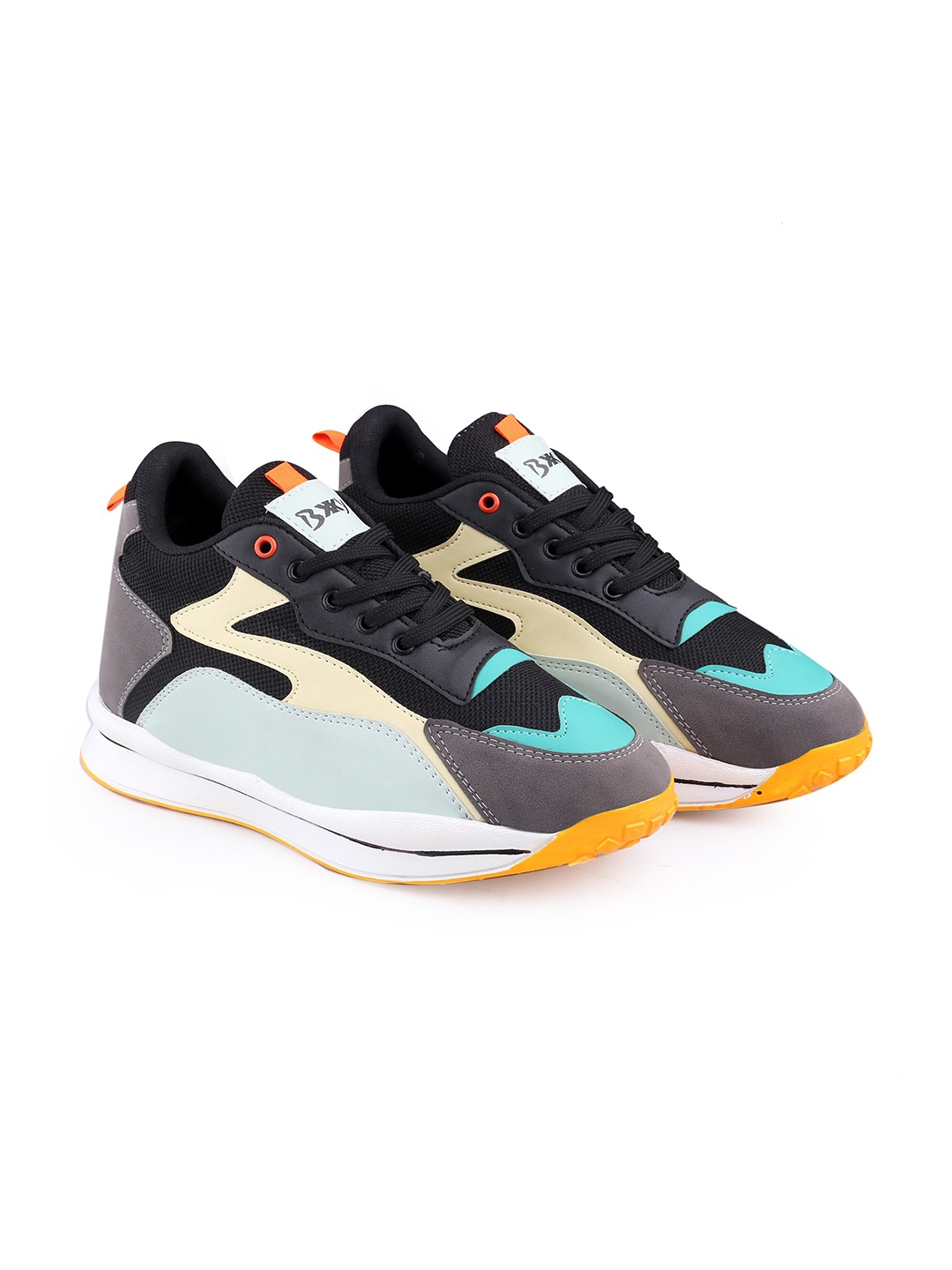 

Bxxy Men Textile High-Top Running Non-Marking Shoes, Green