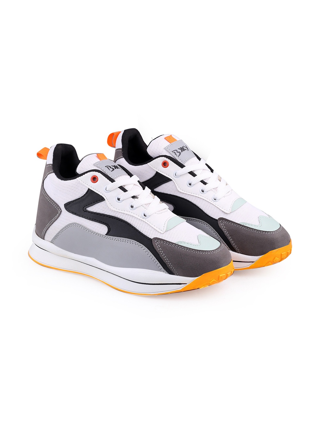 

Bxxy Men Textile High-Top Air Running Non-Marking Shoes, Grey
