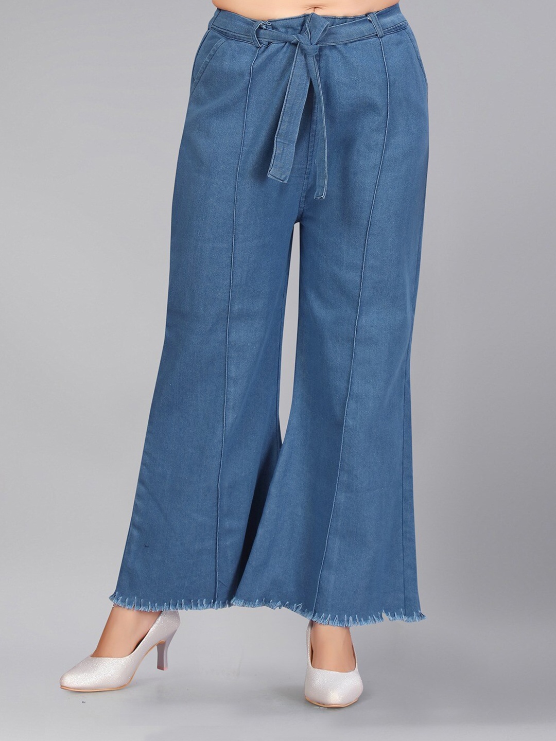 

BAESD Girls Solid Straight Palazzos, Blue