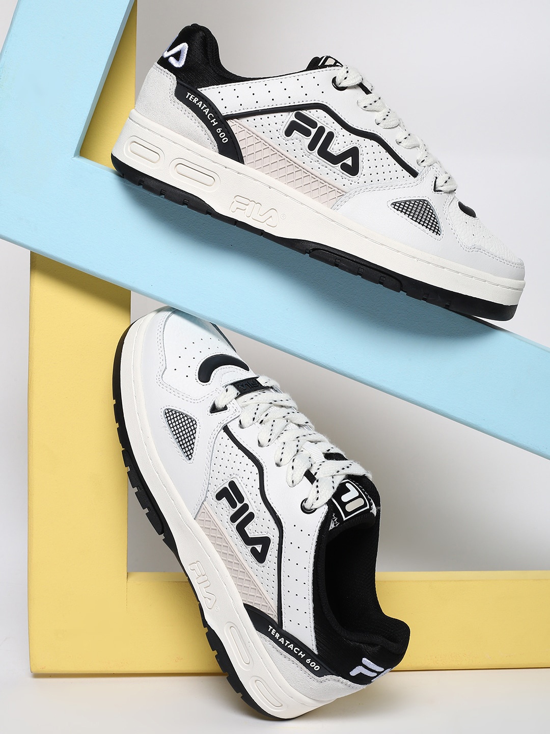 

FILA TERATECH 600 Men Perforations Leather Sneakers, White