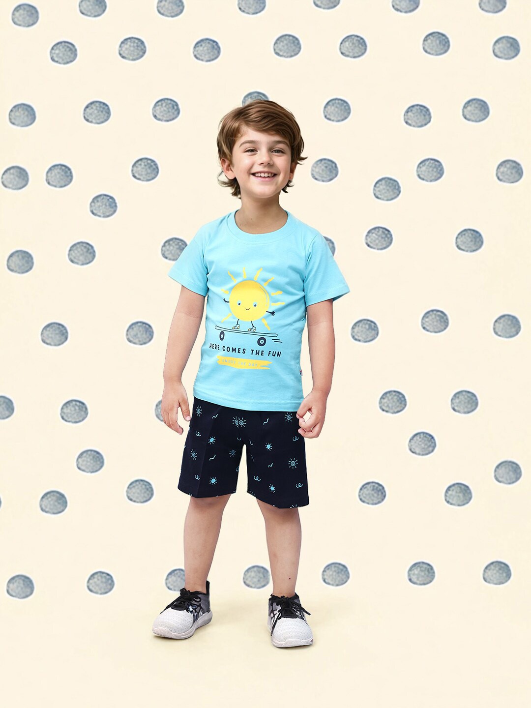 

Toonyport Boys Printed T-shirt with Shorts, Blue