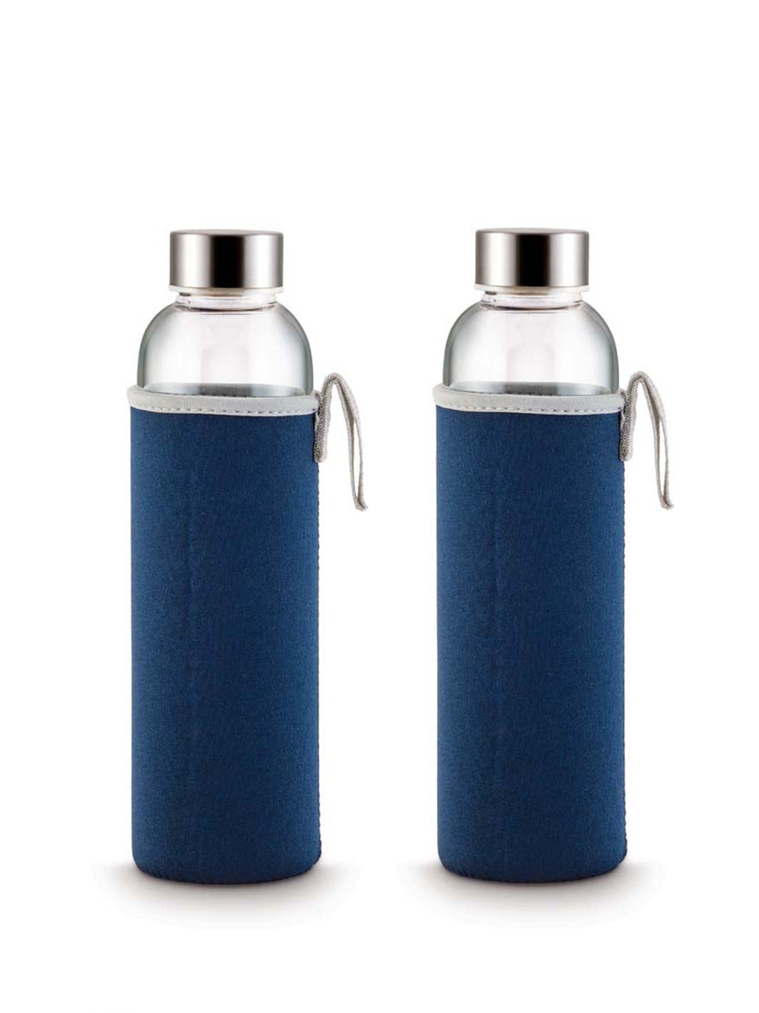 

Freelance Blue 2 Pieces Glass Solid Double Wall Vacuum Water Bottle 610 ml