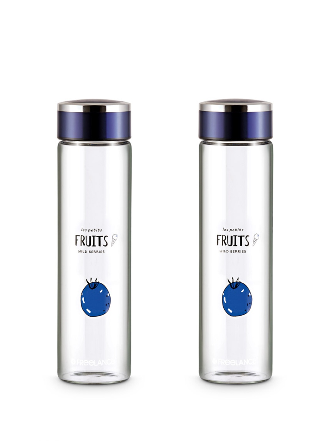 

Freelance Ambrosia Navy Blue 2 Pieces Glass Double Wall Vacuum Water Bottle 600ml