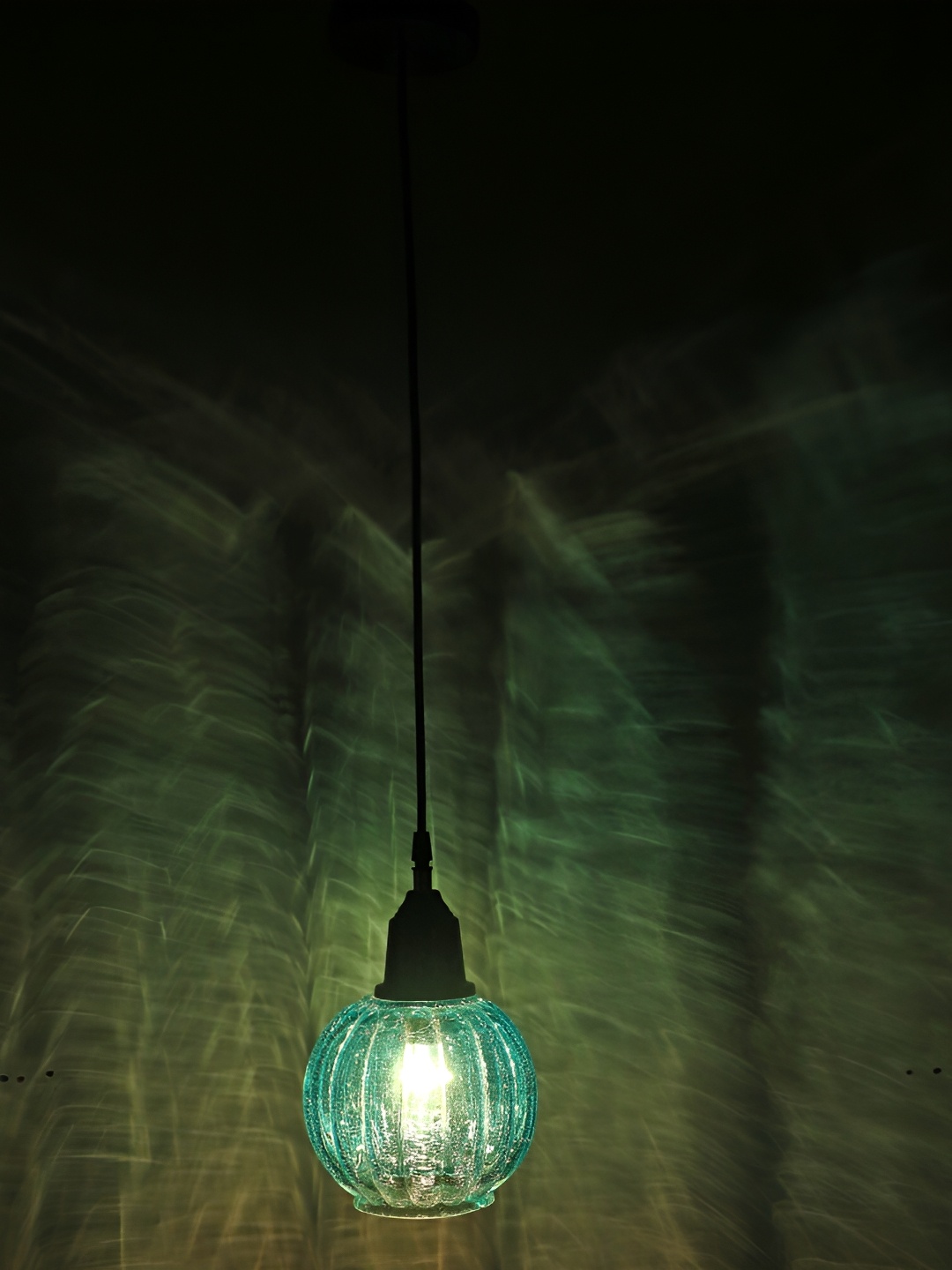 

1ST TIME Blue Textured Glass Ceiling Lamp