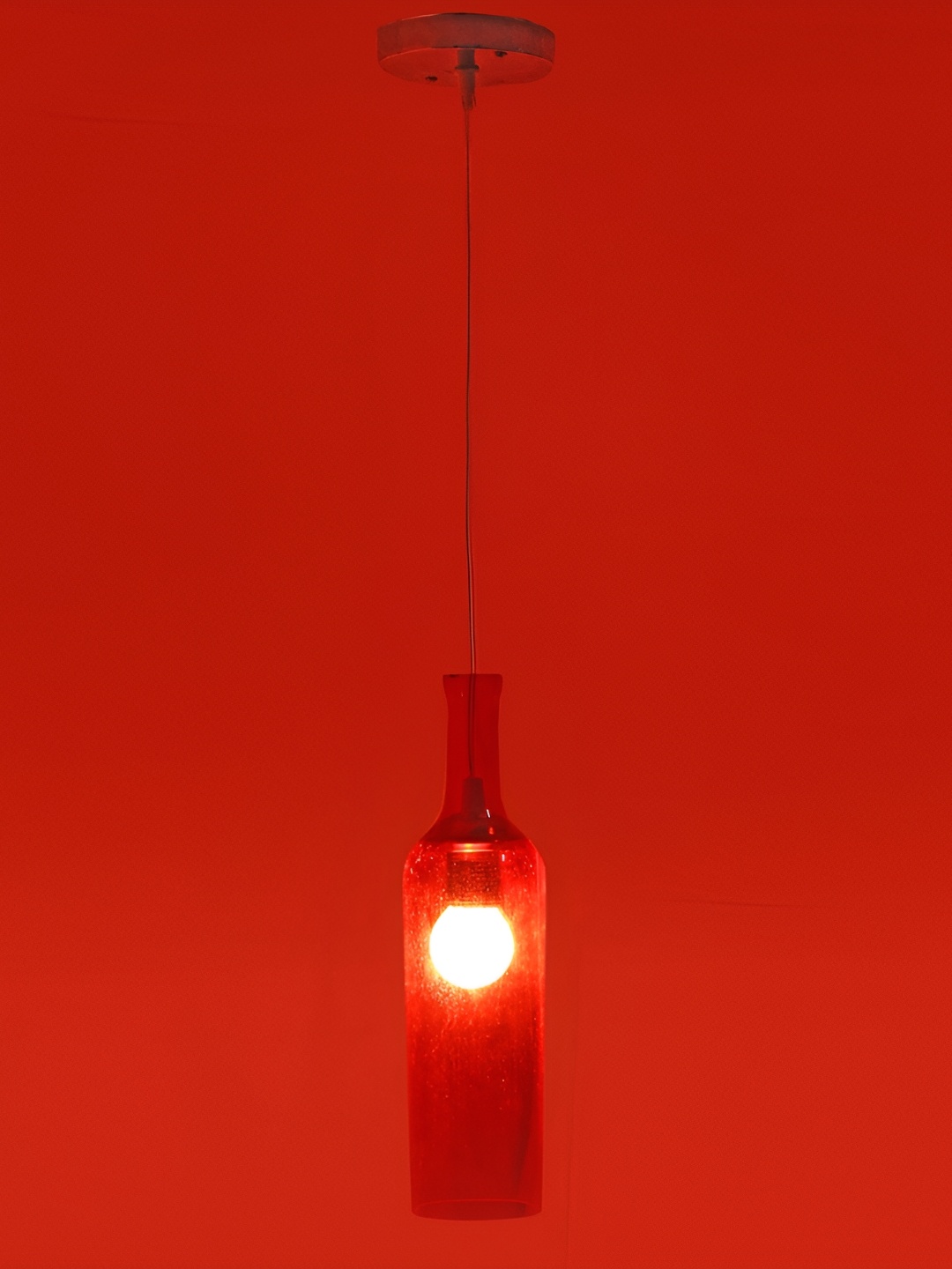 

1ST TIME Red Glass Cylindrical shaped Ceiling Lamp