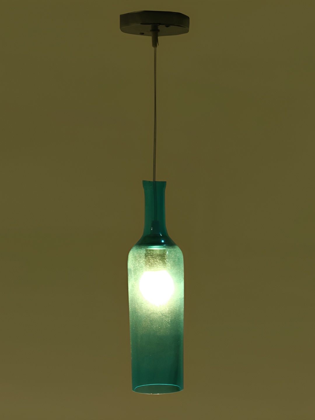 1ST TIME Blue Glass Contemporary Cylinder Shaped Ceiling Lamp