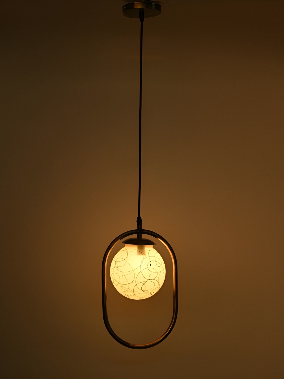 

1ST TIME White Textured Glass Contemporary Spherical Ceiling Lamp