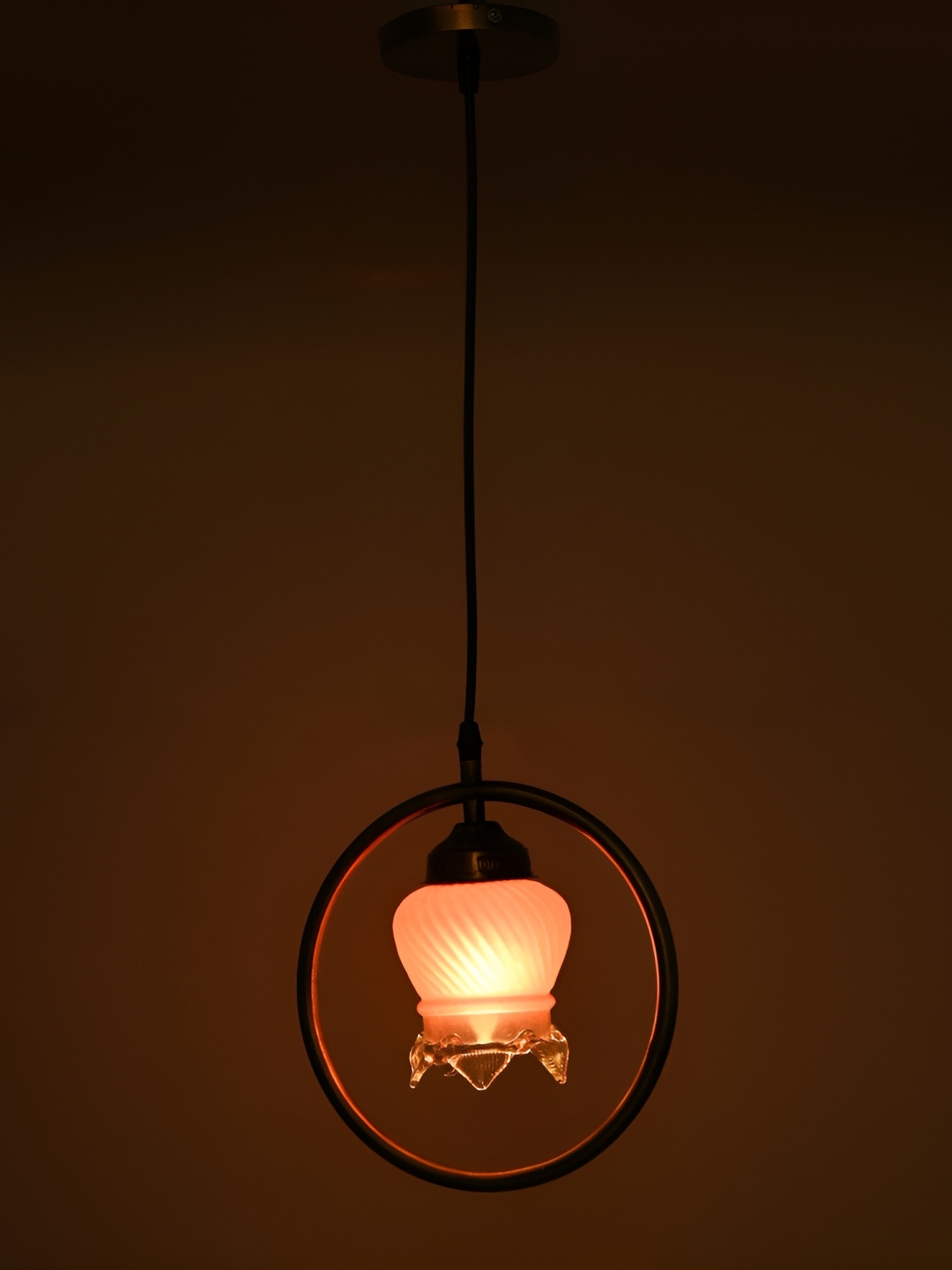 

1ST TIME Pink Textured Abstract Shaped Contemporary Glass Ceiling Lamp