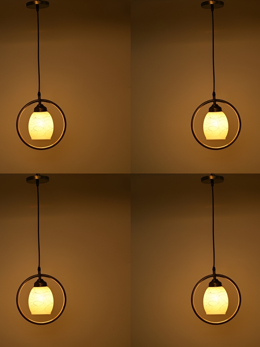 

1ST TIME White 4 Pieces Glass Traditional Ceiling Lamp