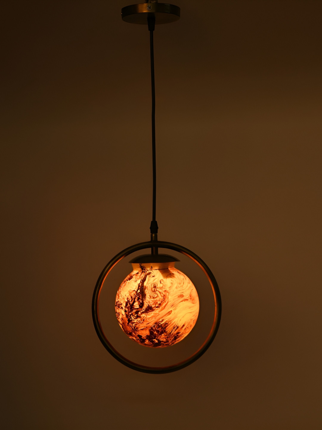 

1ST TIME Brown Printed Glass Traditional Ceiling Lamp