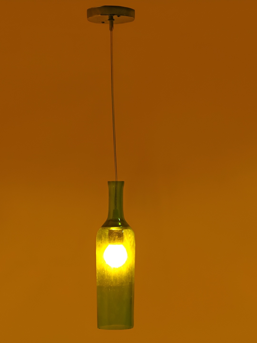 1ST TIME Yellow & Green Glass Cylinder Ceiling Lamp