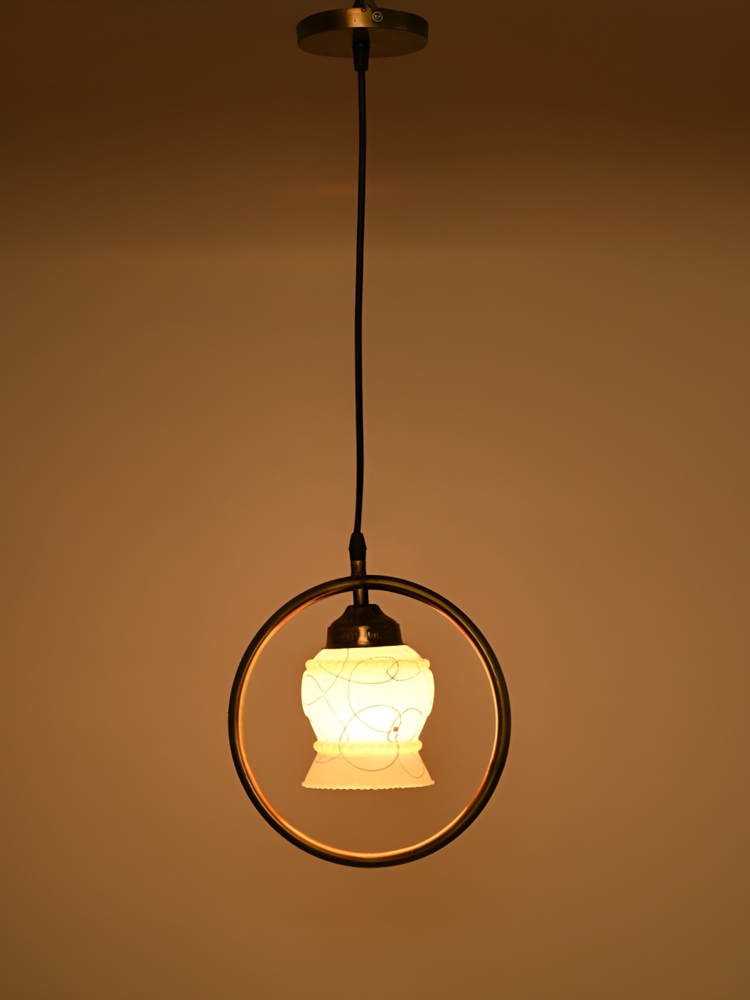 

1ST TIME White Glass Textured Ceiling Lamp