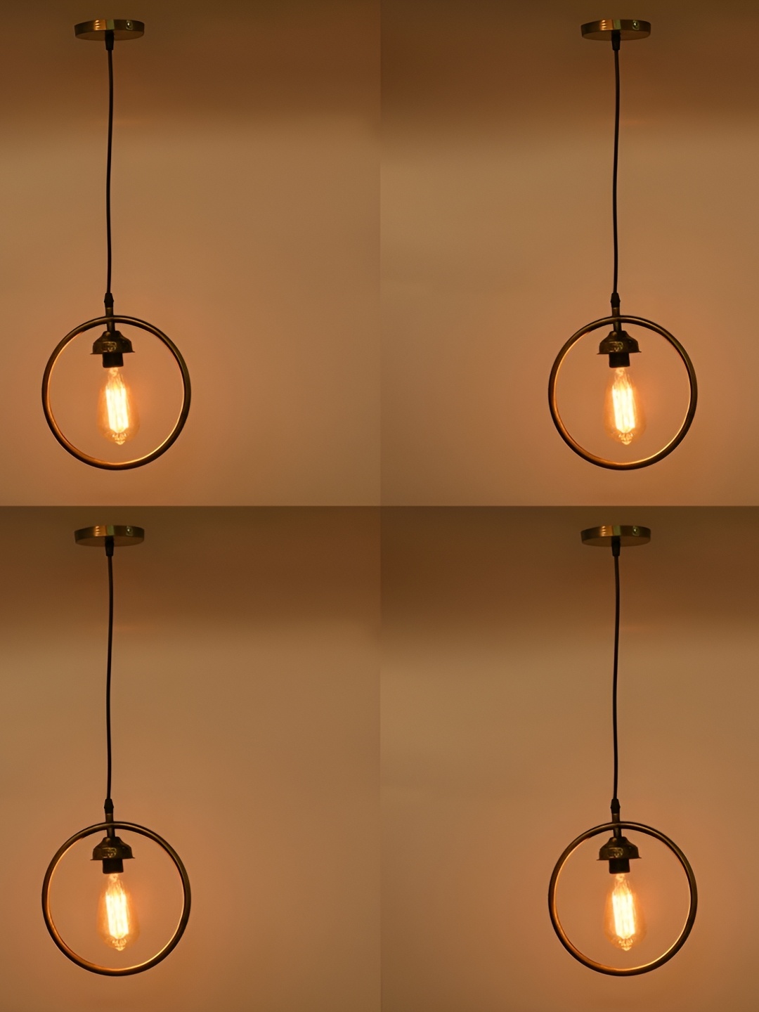 

1ST TIME Transparent 4 Pieces Glass Contemporary Bell Ceiling Lamps