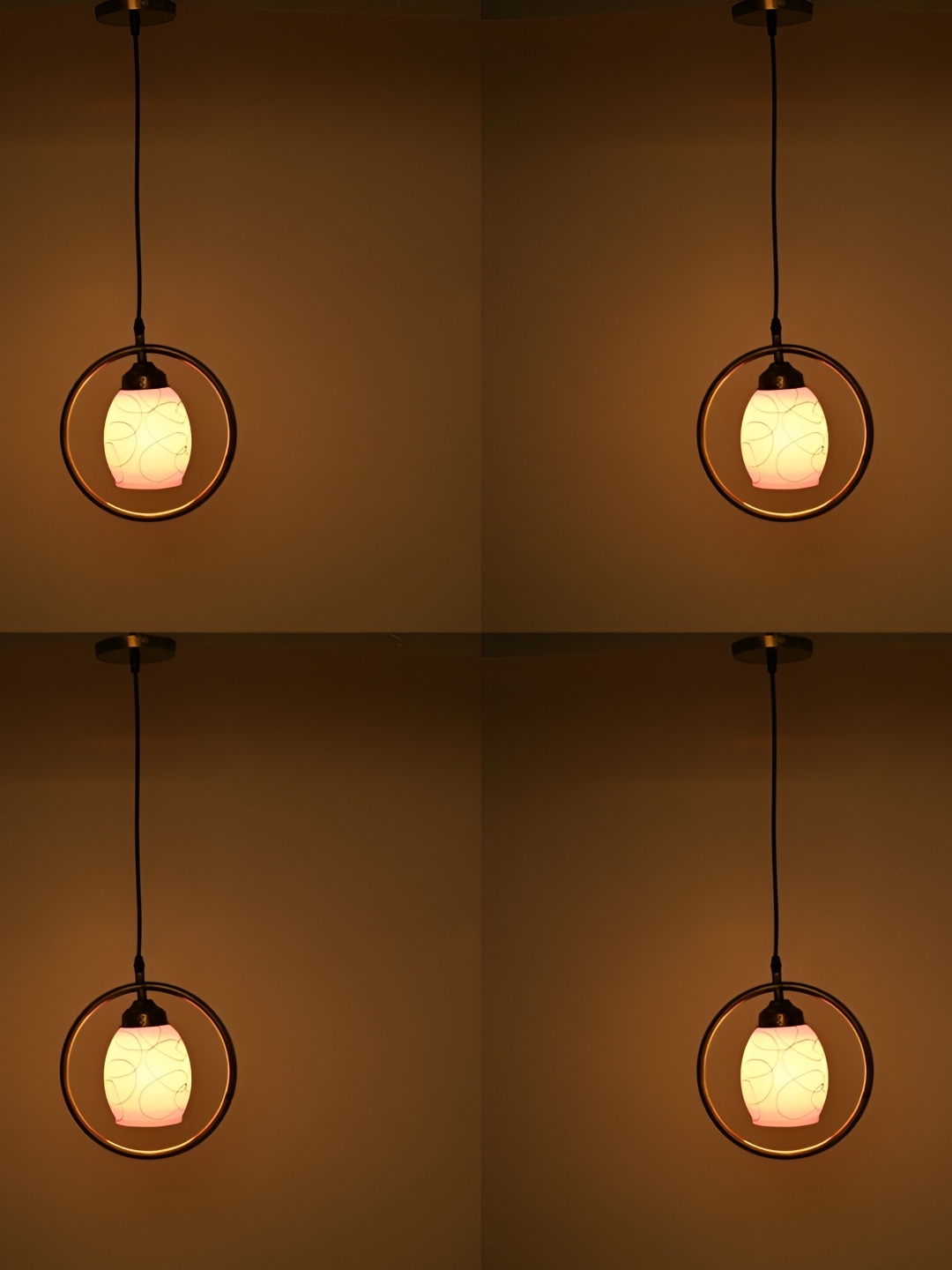 

1ST TIME Pink 4 Pieces Textured Glass Traditional Ceiling Lamp