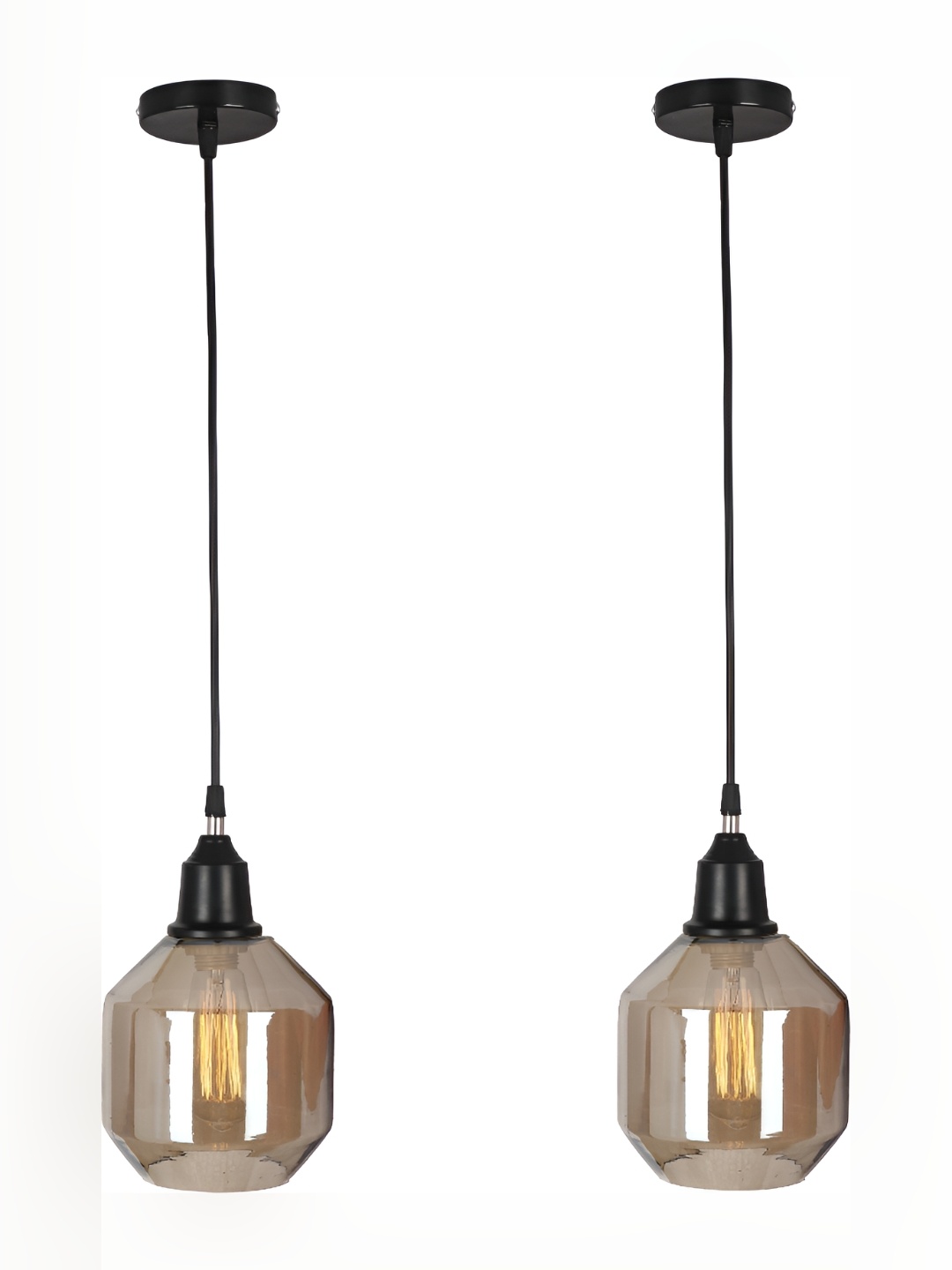 

1ST TIME Brown Glass Contemporary Ceiling Lamp