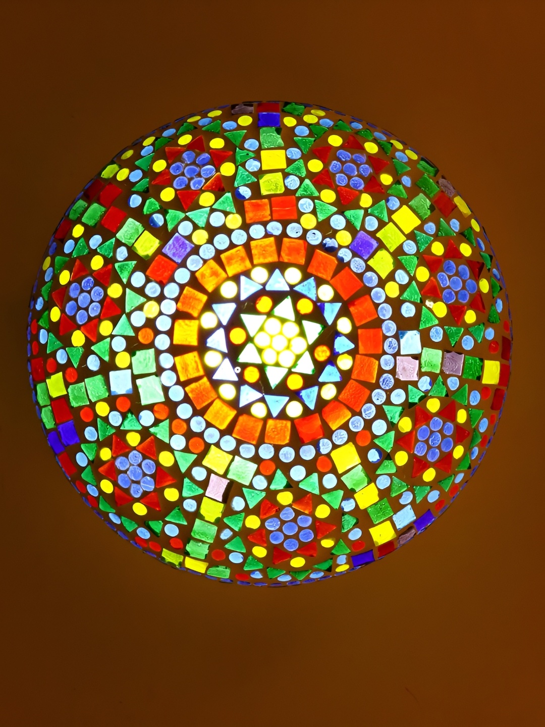 1ST TIME White & Green Textured Glass Contemporary Ceiling Lamp