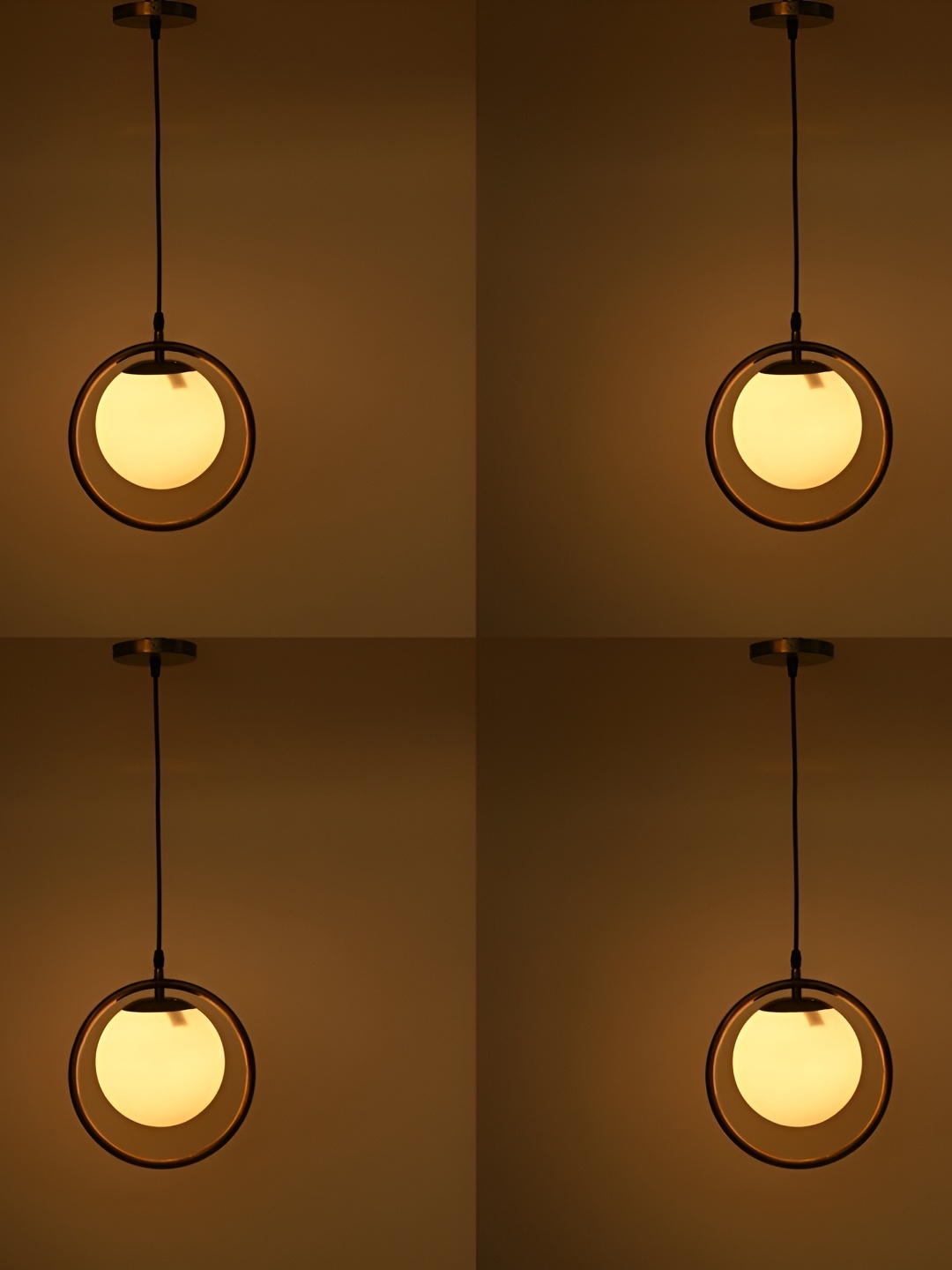 

1ST TIME White 4 Pieces Glass Contemporary Spherical Shaped Ceiling Lamps