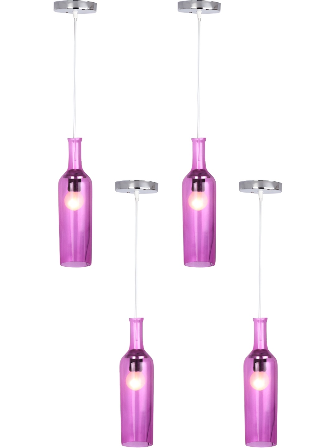 

1ST TIME Pink & White 4 Pieces Glass Traditional Ceiling Lamp