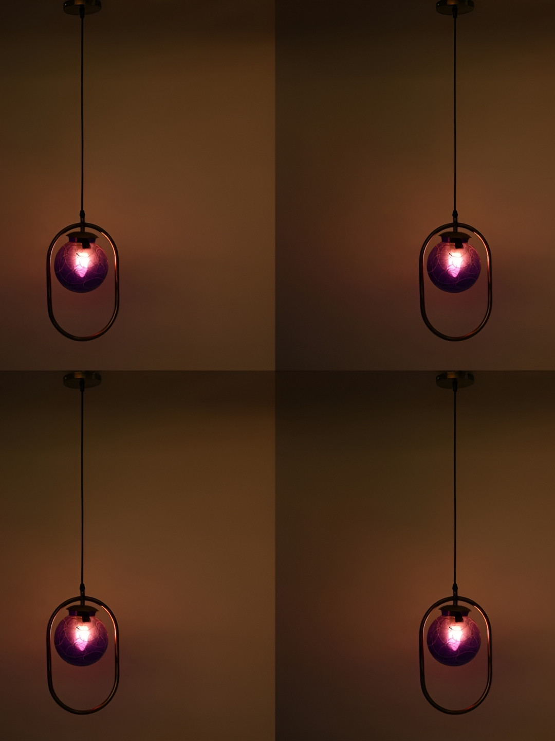 

1ST TIME Blue & Red 4 Pieces Glass Contemporary Abstract Shaped Ceiling Lamps