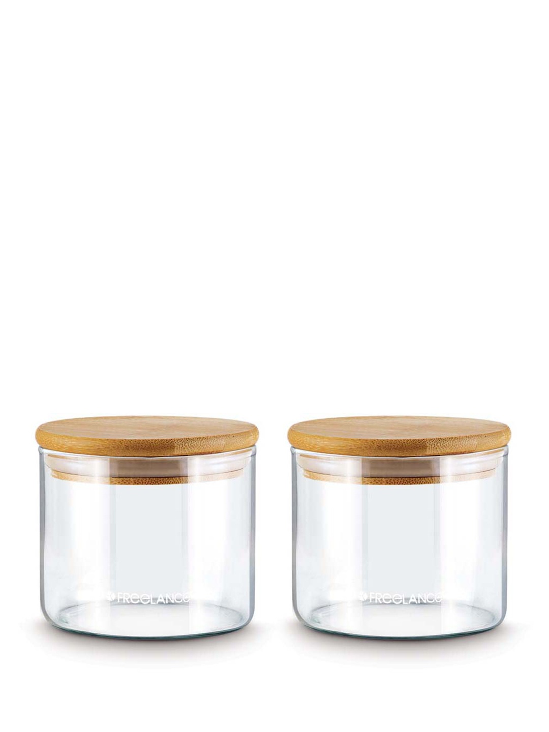 

Freelance Transparent 2 Pcs Glass Dishwasher and Microwave Safe Food Containers