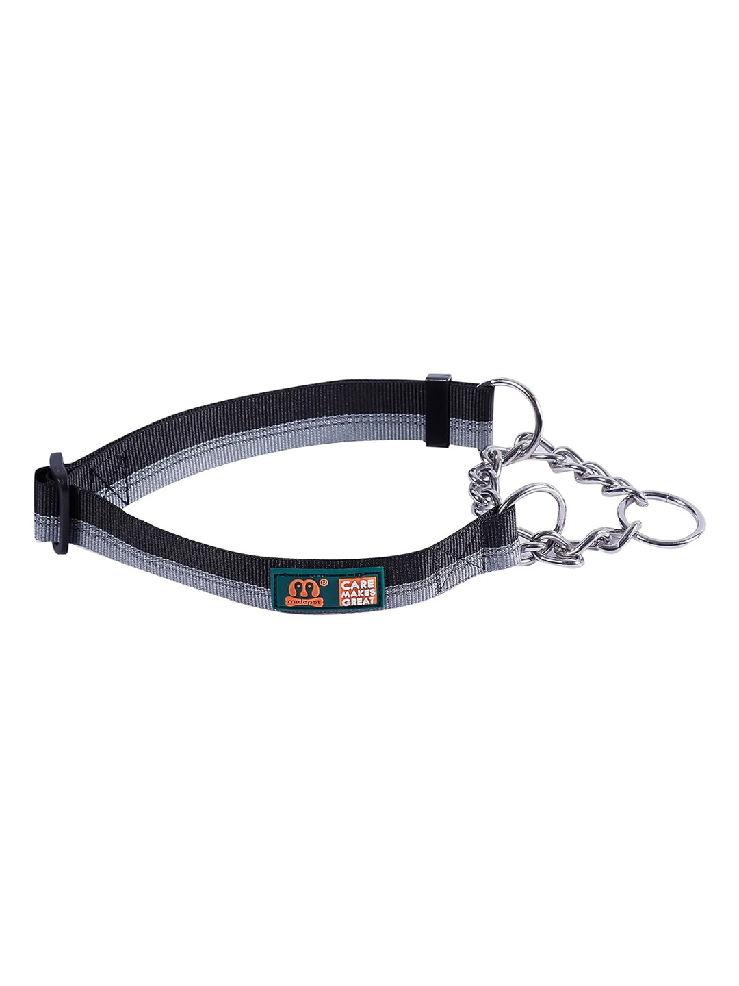 

Emily pets Reflective Nylon Martingale Chain Collar for Dogs, Black