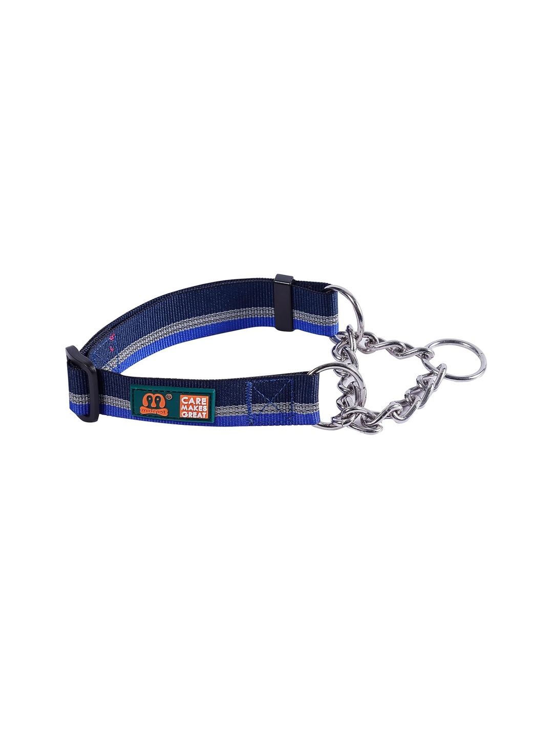 

Emily pets Reflective Martingale Chain Dog Collar, Blue