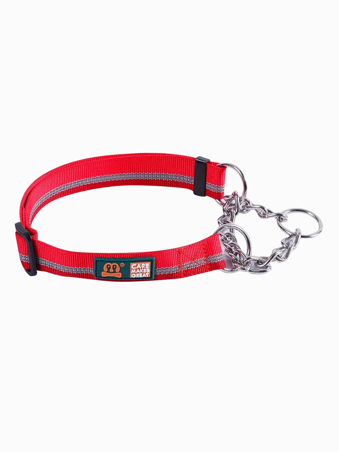 

Emily pets Reflective Martingale Chain Dog Collar, Red