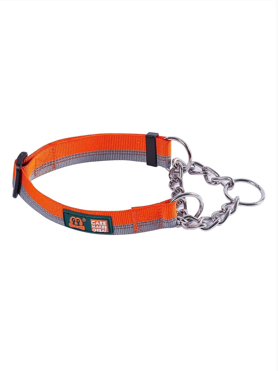 

Emily pets Reflective Martingale Chain Dog Collar, Orange