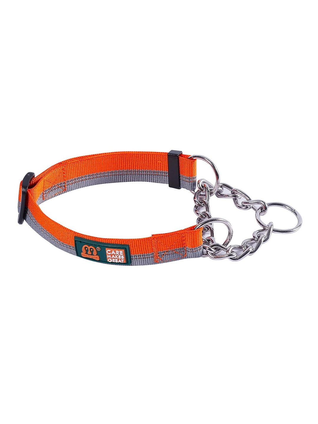 

Emily pets Reflective Nylon Martingale Chain Collar for Dogs, Orange