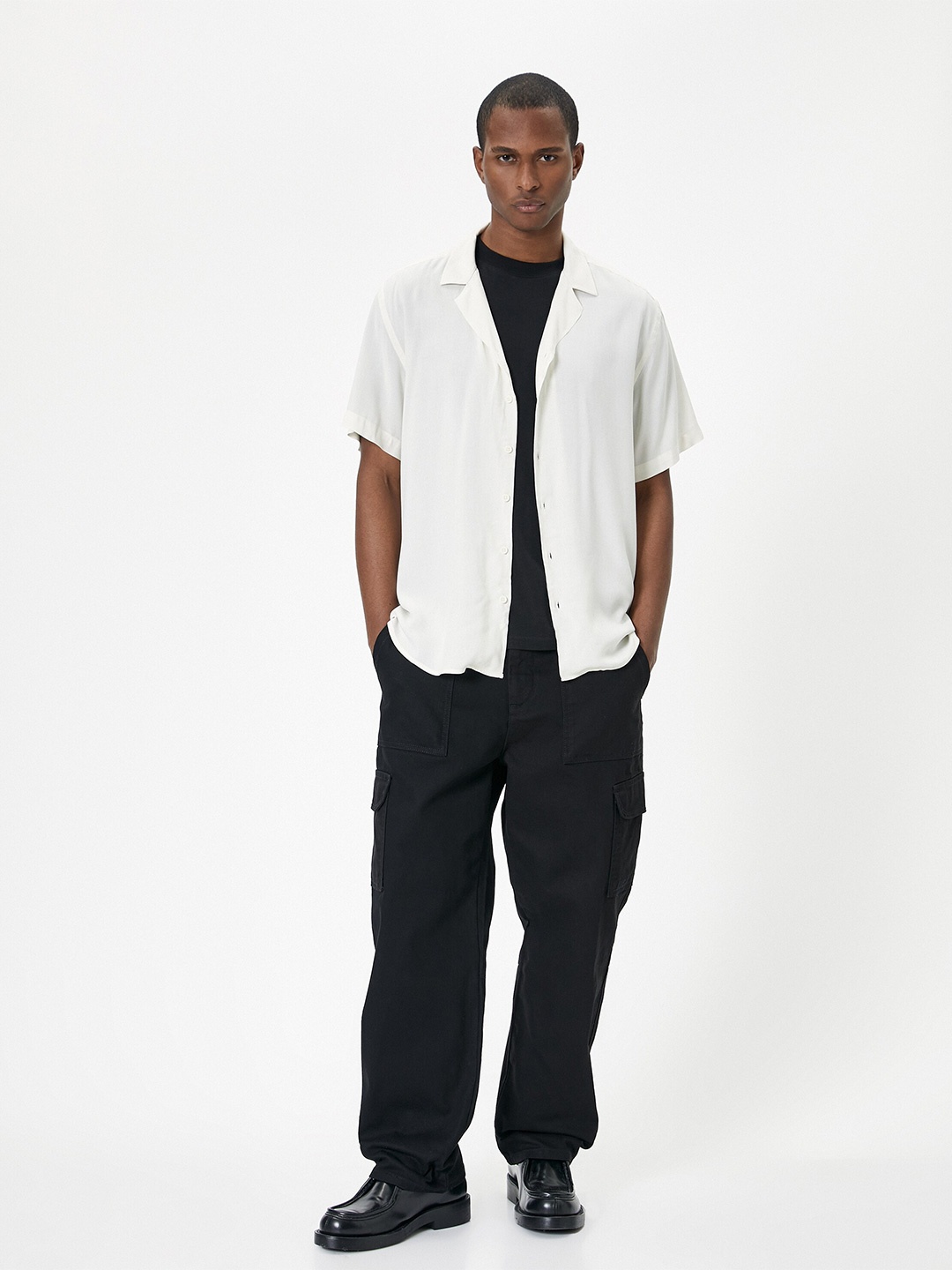 

Koton Cuban Collar Casual Shirt, Beige