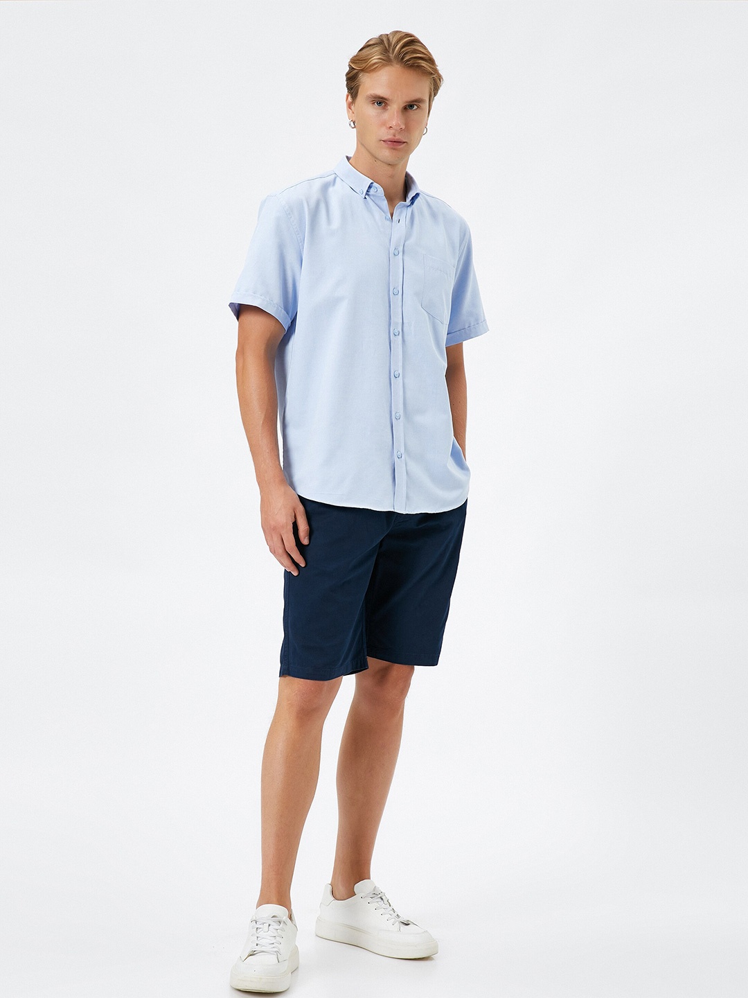 

Koton Button Down Collar Casual Shirt, Blue