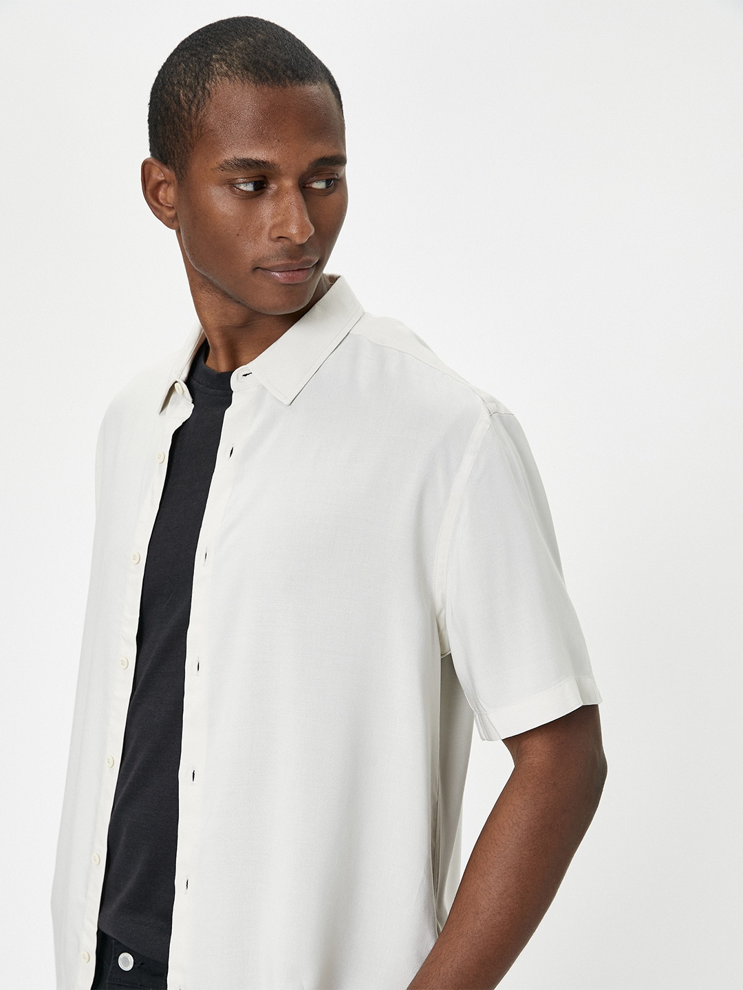 

Koton Spread Collar Short Sleeves Casual Shirt, Off white
