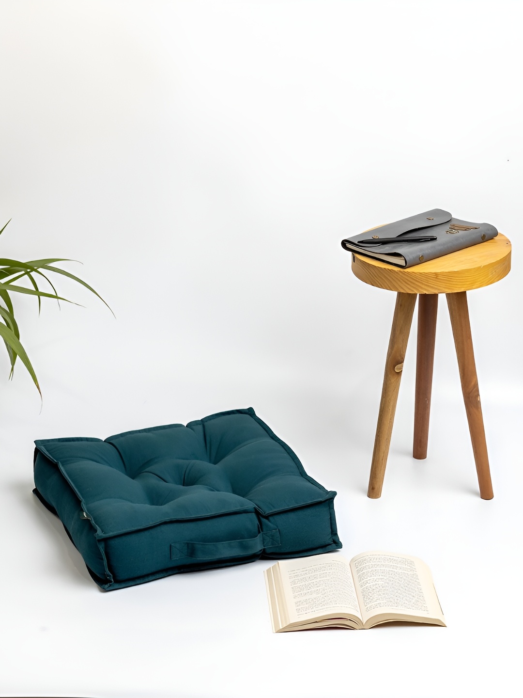 SKANDA FAB Green Pure Cotton Floor Cushion