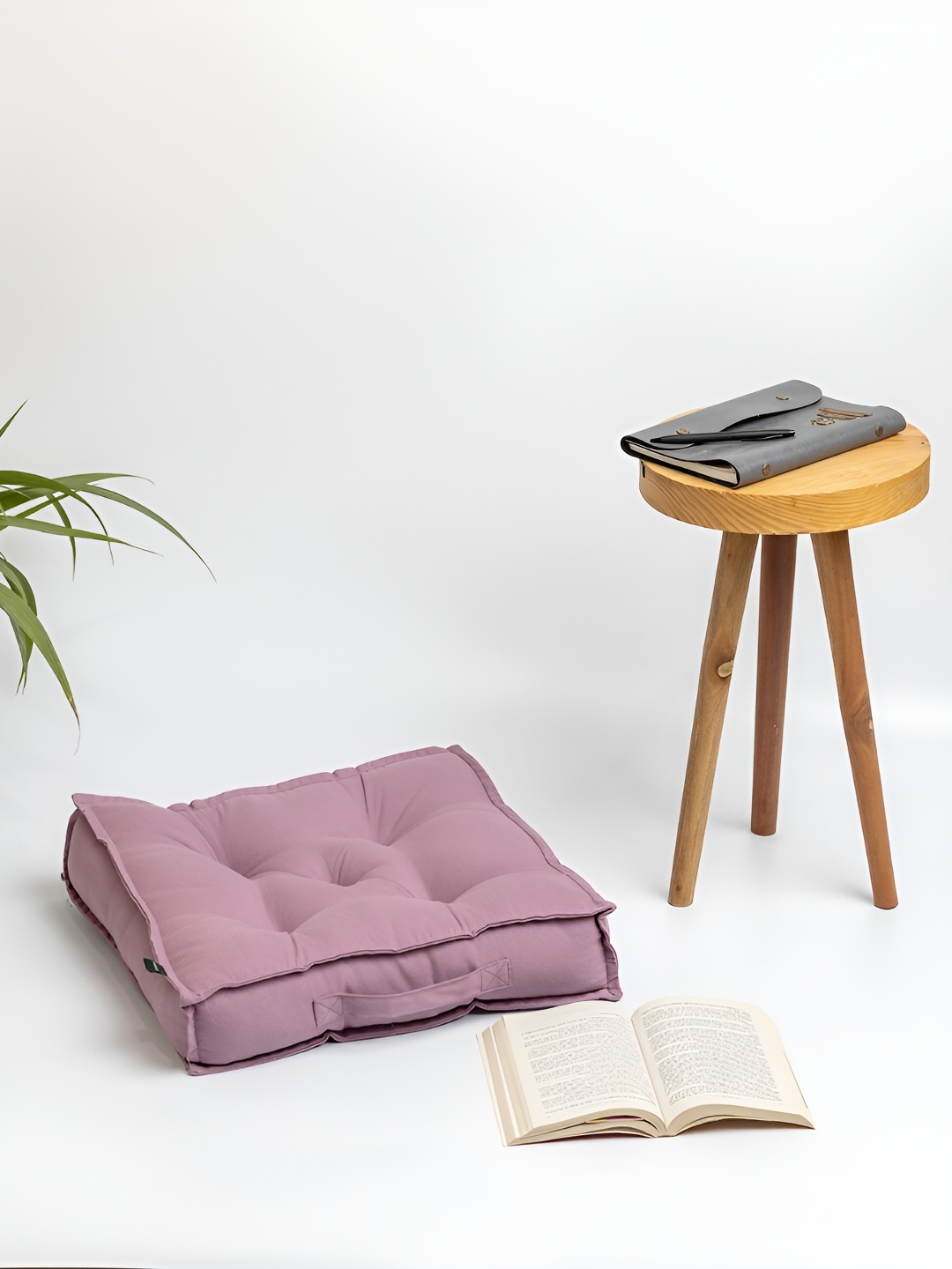 SKANDA FAB Purple Pure Cotton Floor Cushion