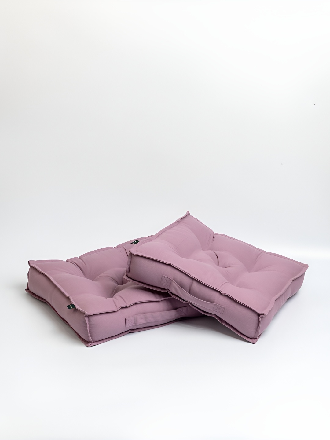 

SKANDA FAB Purple 2 Pieces Pure Cotton Square Floor Cushions