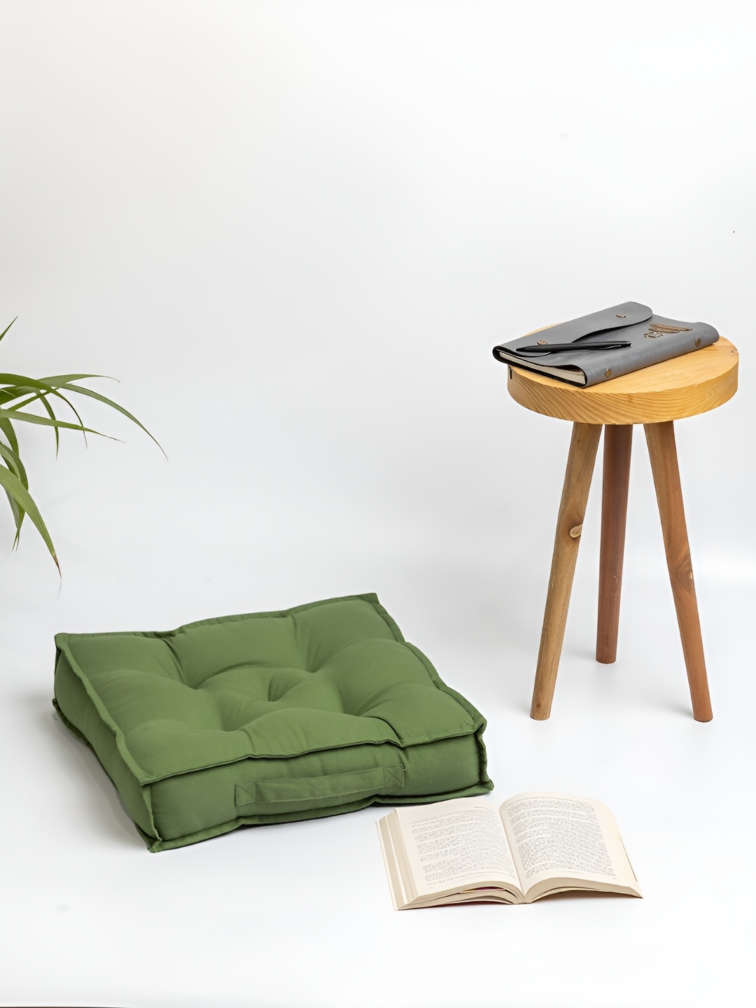 

SKANDA FAB Green Pure Cotton Floor Cushion