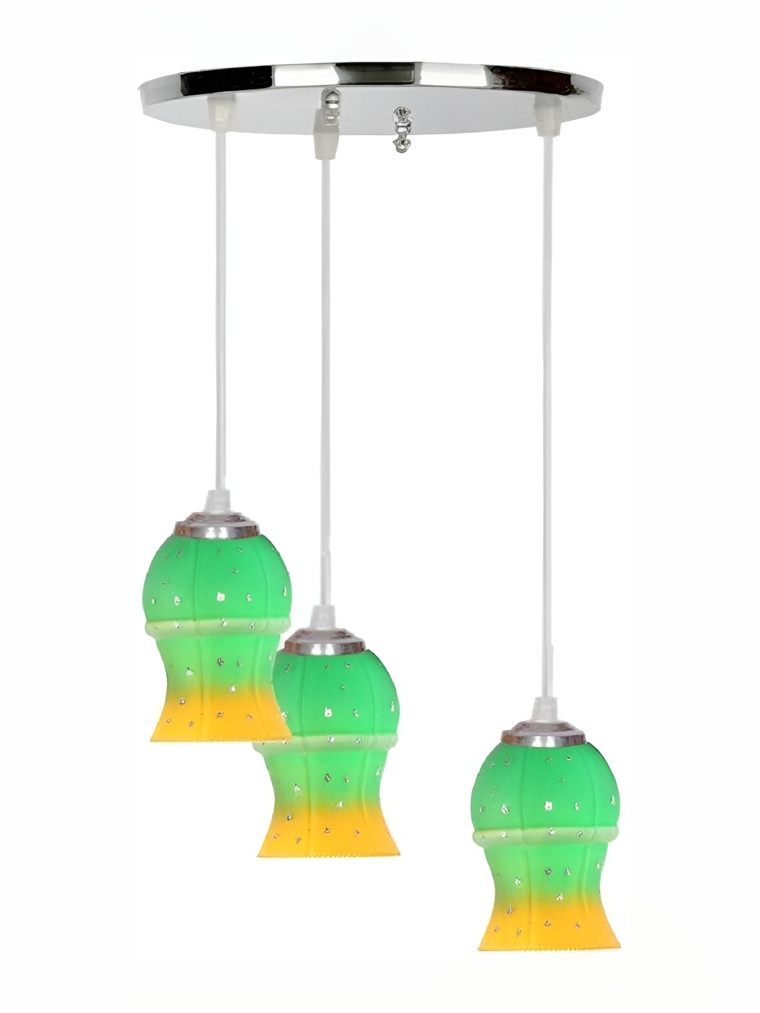 

1ST TIME Green & Yellow Printed Glass Contemporary Ceiling Lamp