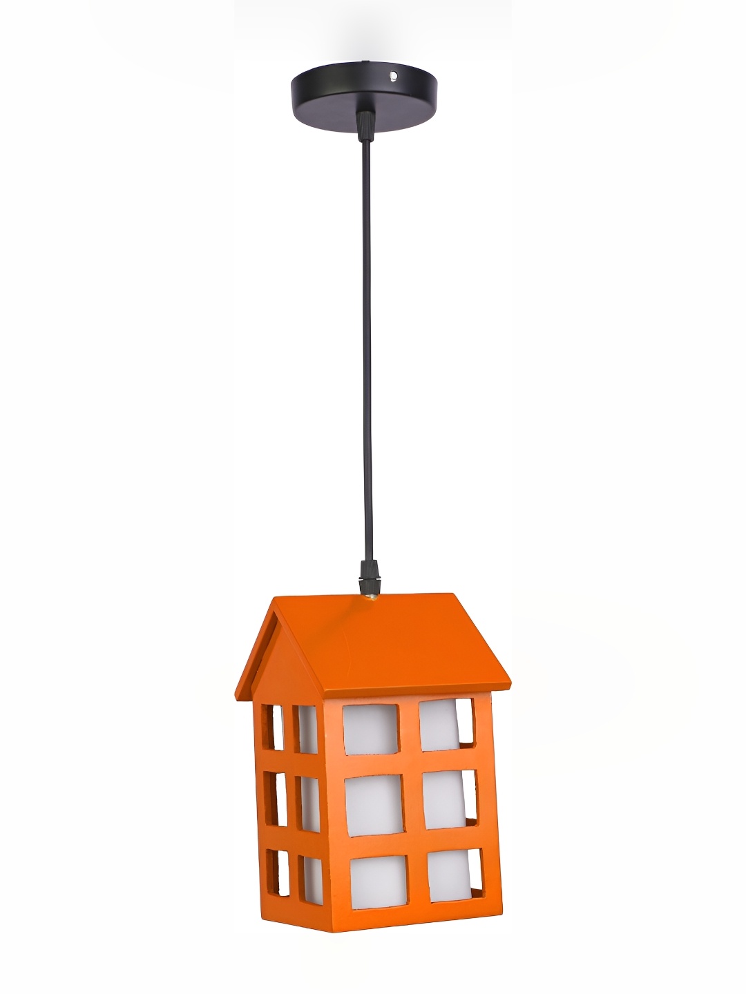 

1ST TIME Orange & White Textured Glass Contemporary Ceiling Lamp