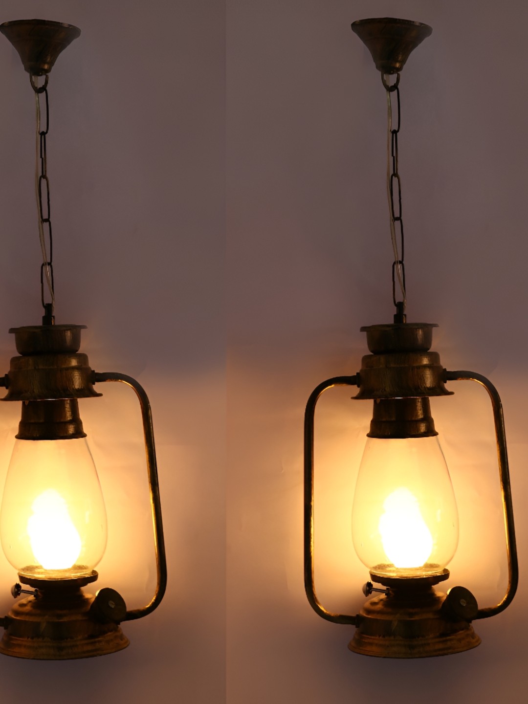 

1ST TIME Transparent & Yellow 2 Pieces Traditional Ceiling Lamp