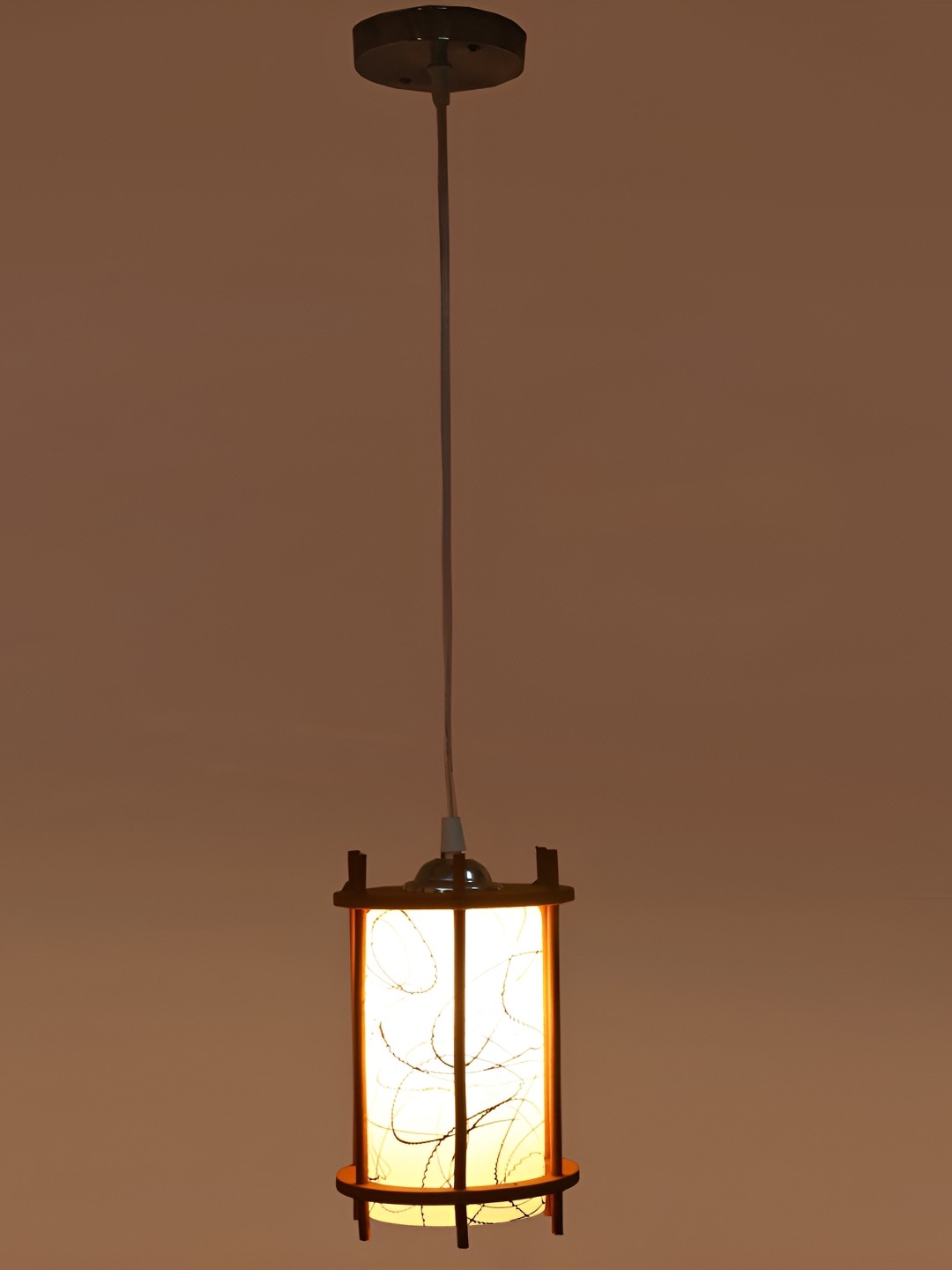 

1ST TIME White & Yellow Printed Glass Contemporary Ceiling Lamps