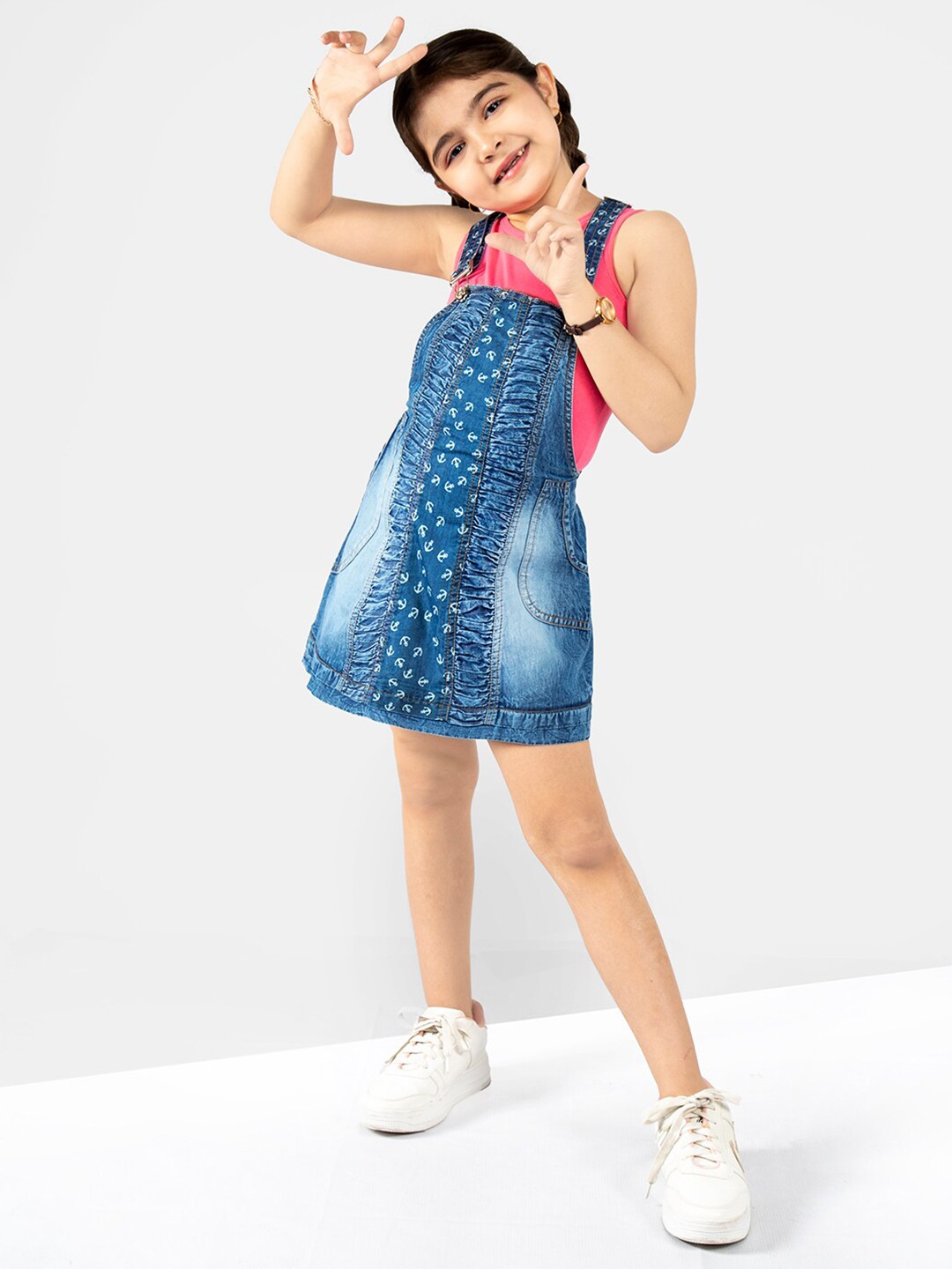 

BAESD Girls Animal Print Layered A-Line Dress, Blue