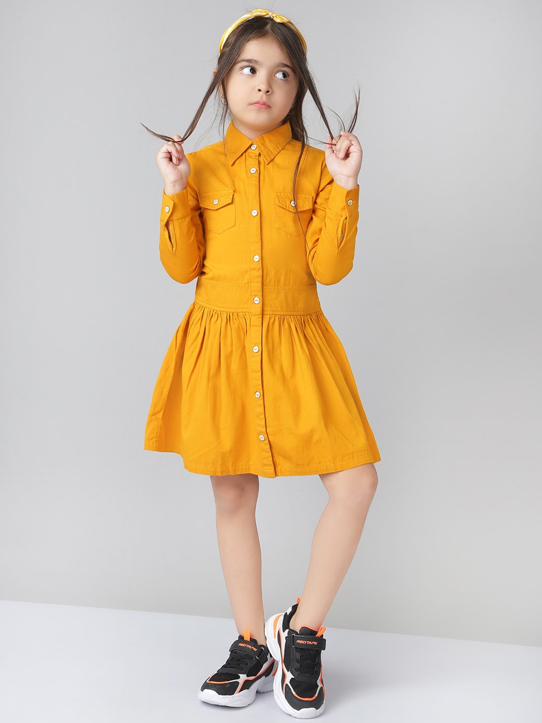 

BAESD Girls Shirt Dress, Yellow