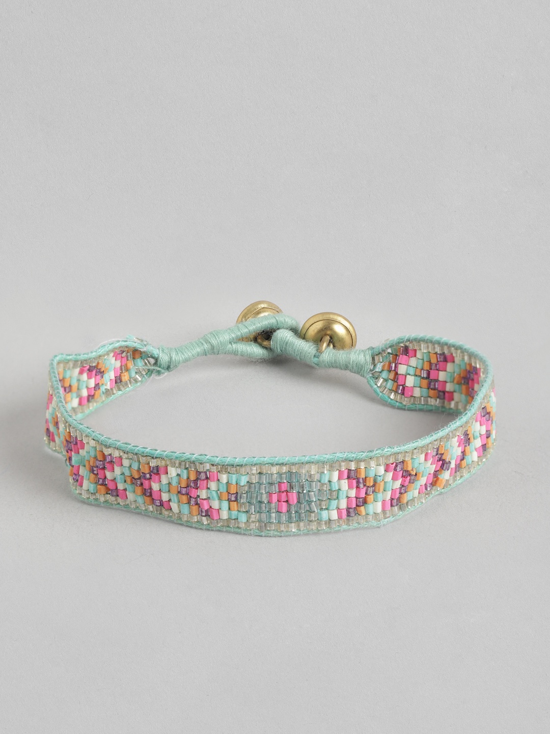 

RICHEERA Women Artificial Beads Wraparound Bracelet, Turquoise blue