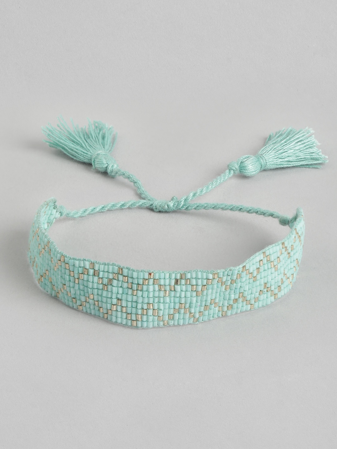

RICHEERA Women Artificial Beads Wraparound Bracelet, Sea green
